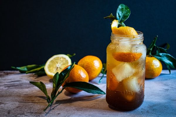 cocktail sans alcool avec clémentines
