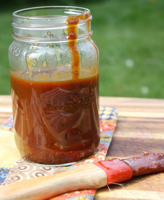 bbq sauce recipe with mason jar